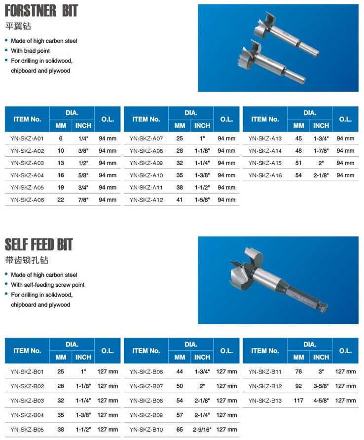 China Factory Cutting Smoonthly Wood Forstner Bit Wood Drill Bit